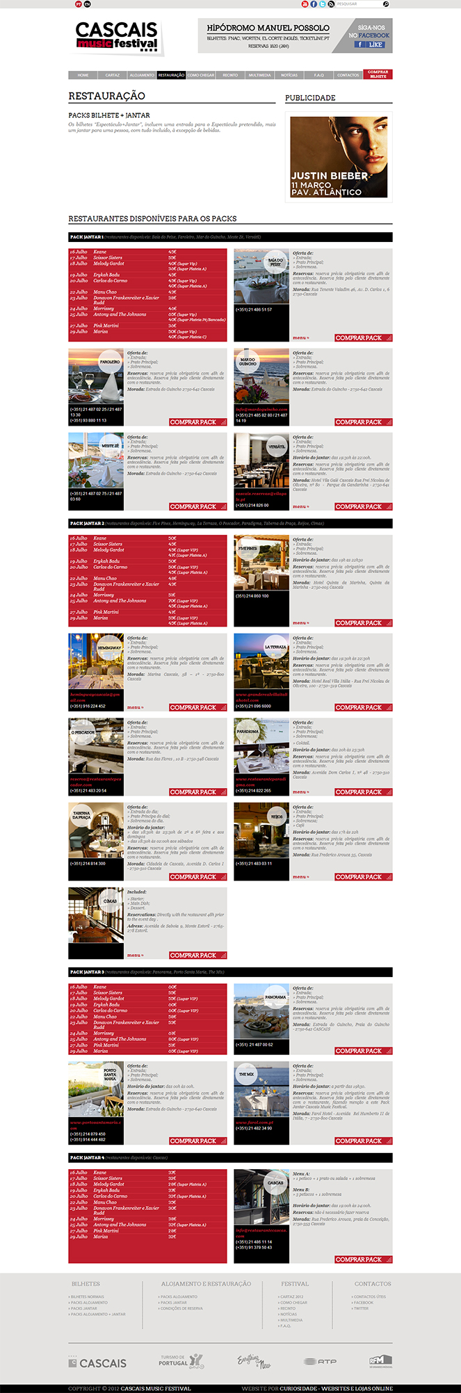 Cascais Music Festival | Site com Loja Online