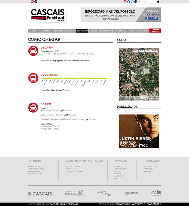 Cascais Music Festival | Site com Loja Online