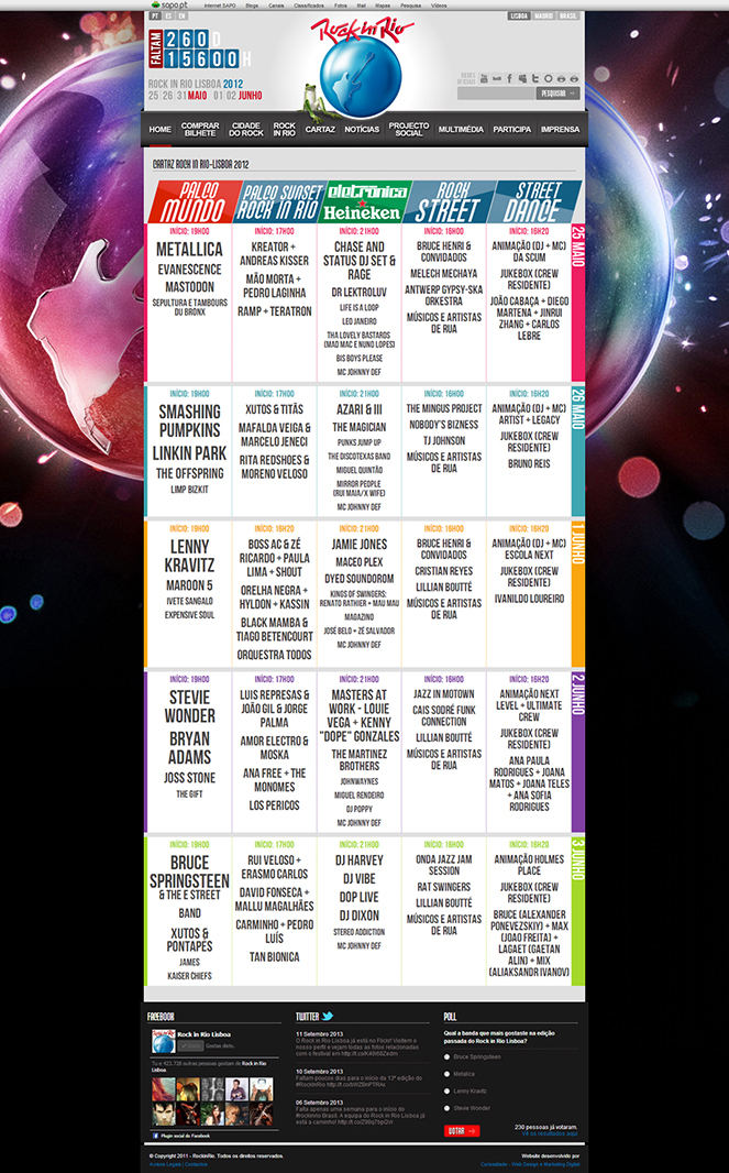 Rock in Rio | Sites 2012
