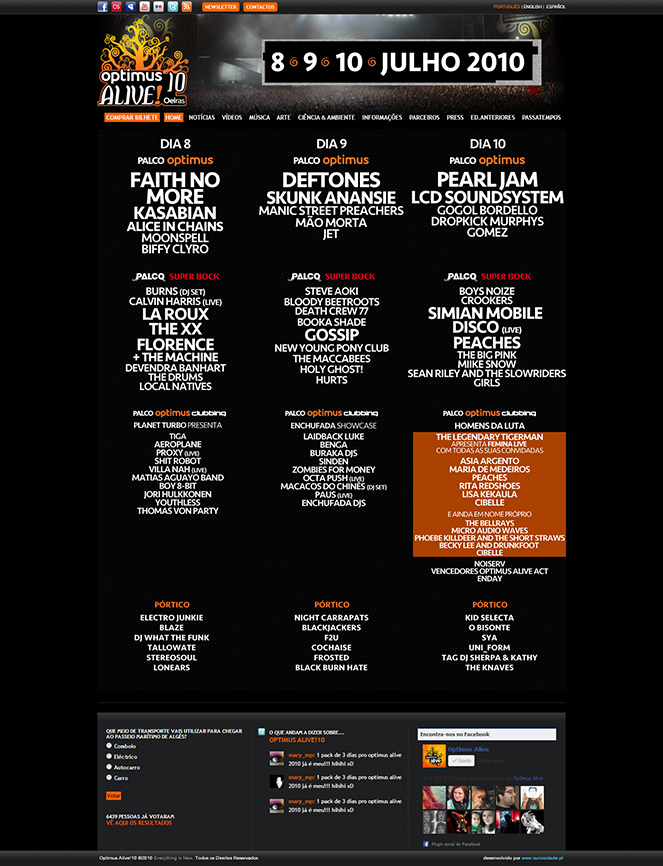 Optimus Alive | Site 2010