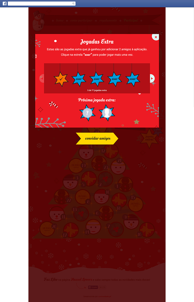 Aplicação de Facebook "Doce Natal"