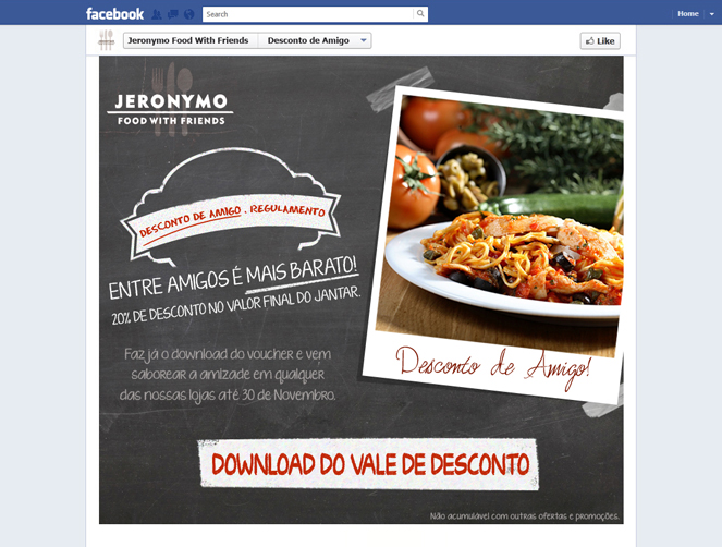 Jeronymo Food with Friends | Campanhas Facebook Jeronymo Food with Friends | Campanhas Facebook