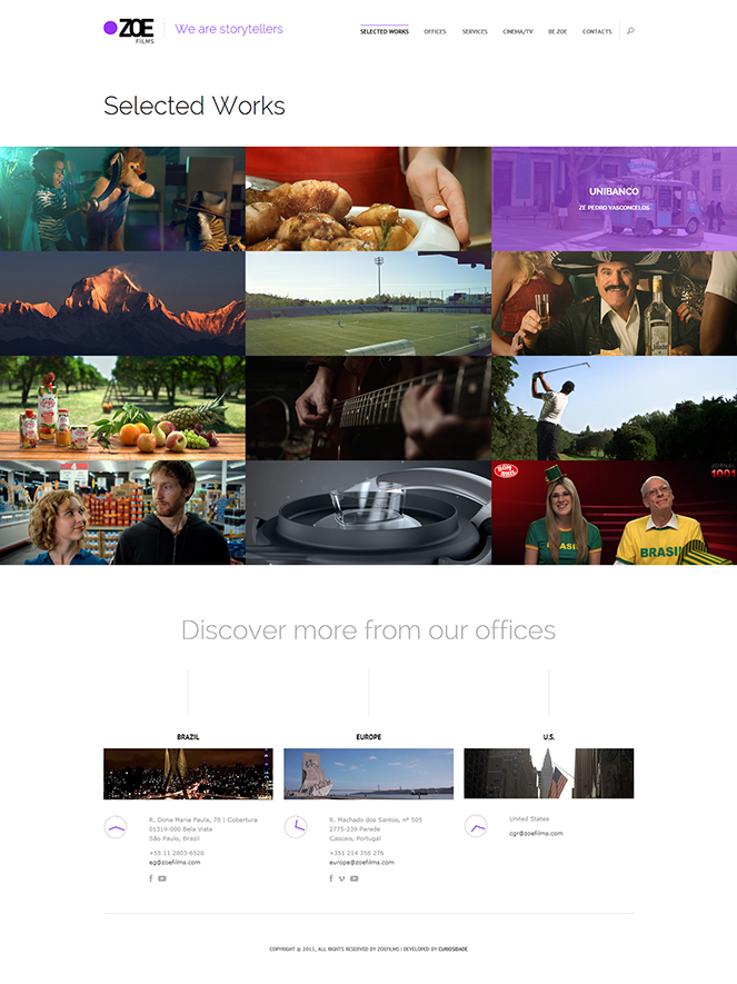 Website ZOE Films Website ZOE Films