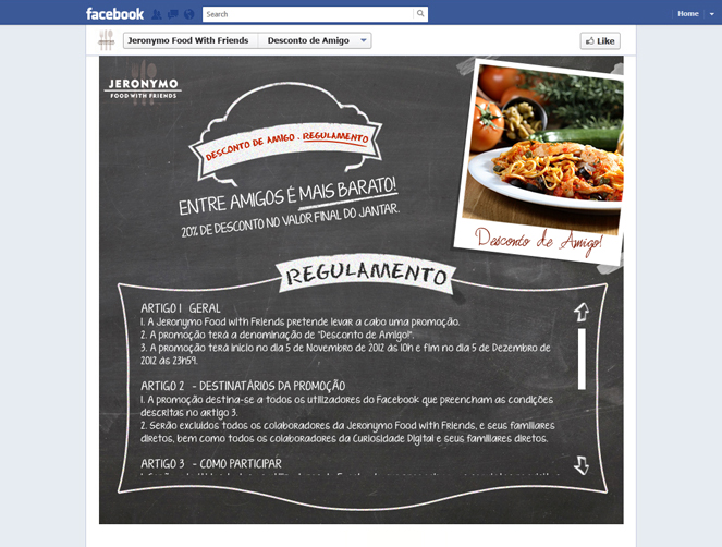 Jeronymo Food with Friends | Campanhas Facebook Jeronymo Food with Friends | Campanhas Facebook