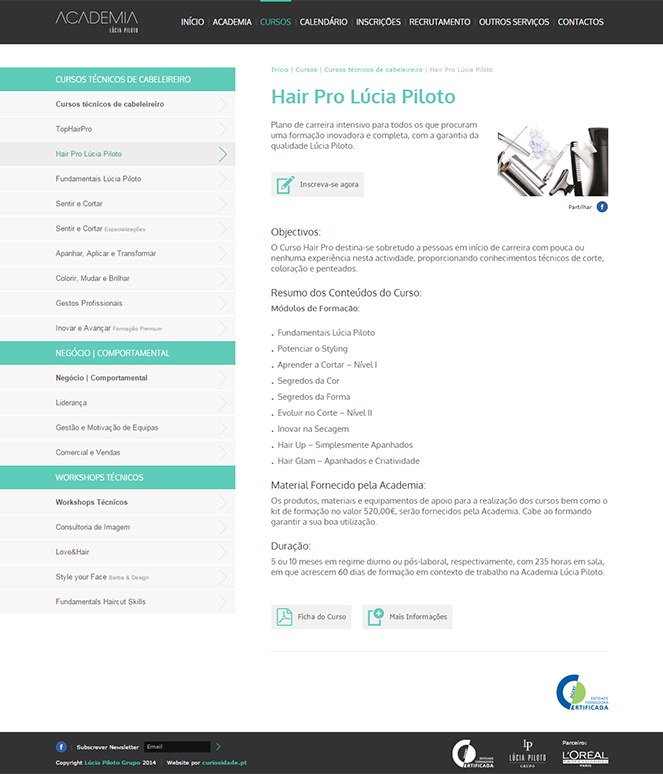 Website Lúcia Piloto Academia Website Lúcia Piloto Academia