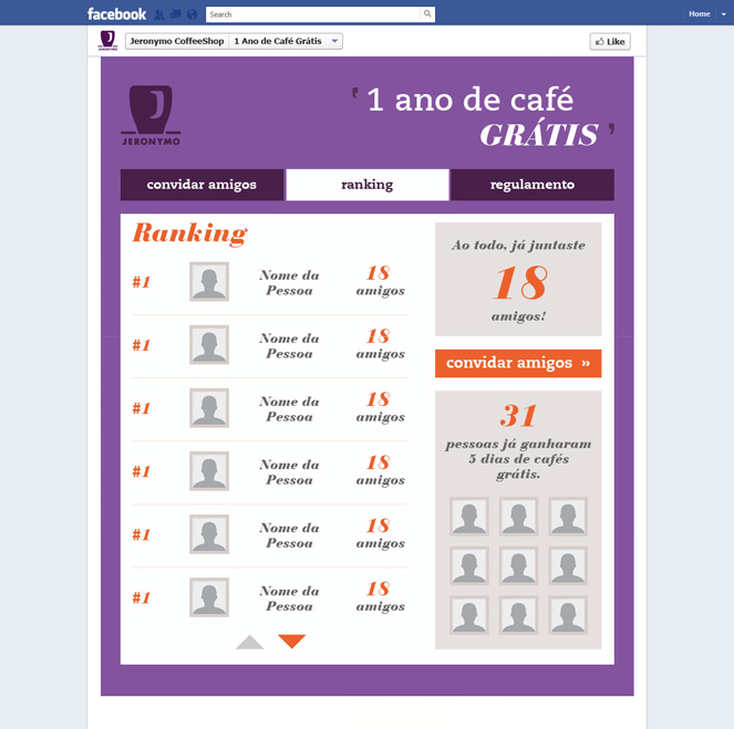 Jeronymo Coffee Shop | Campanha 1 Ano de Café Grátis Jeronymo Coffee Shop | Campanha 1 Ano de Café Grátis