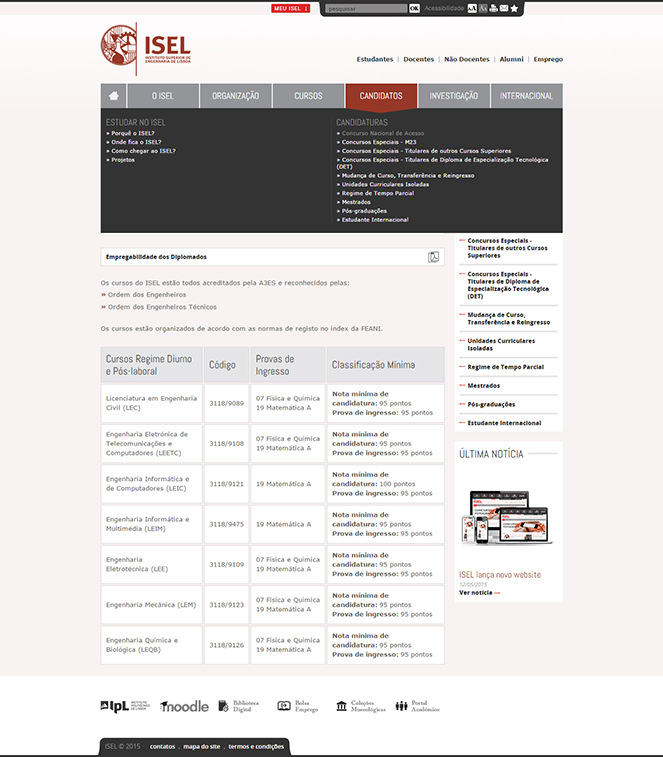Website ISEL