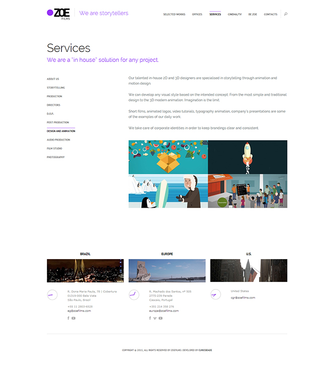 Website ZOE Films Website ZOE Films