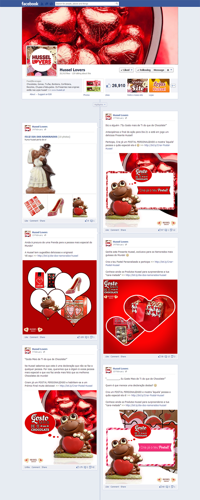 "Gosto mais de Ti do que de Chocolate" - Posts Facebook "Gosto mais de Ti do que de Chocolate" - Posts Facebook