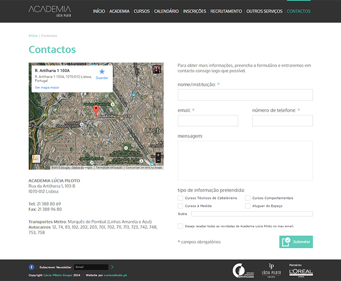 Website Lúcia Piloto Academia Website Lúcia Piloto Academia